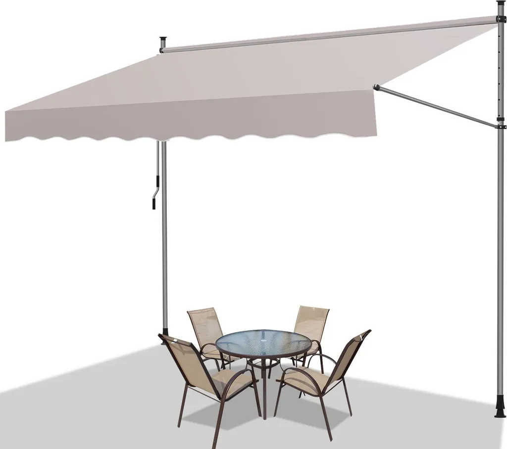 Tenda da Sole Izrielar 200cm Beige | Senza Foratura per Balcone