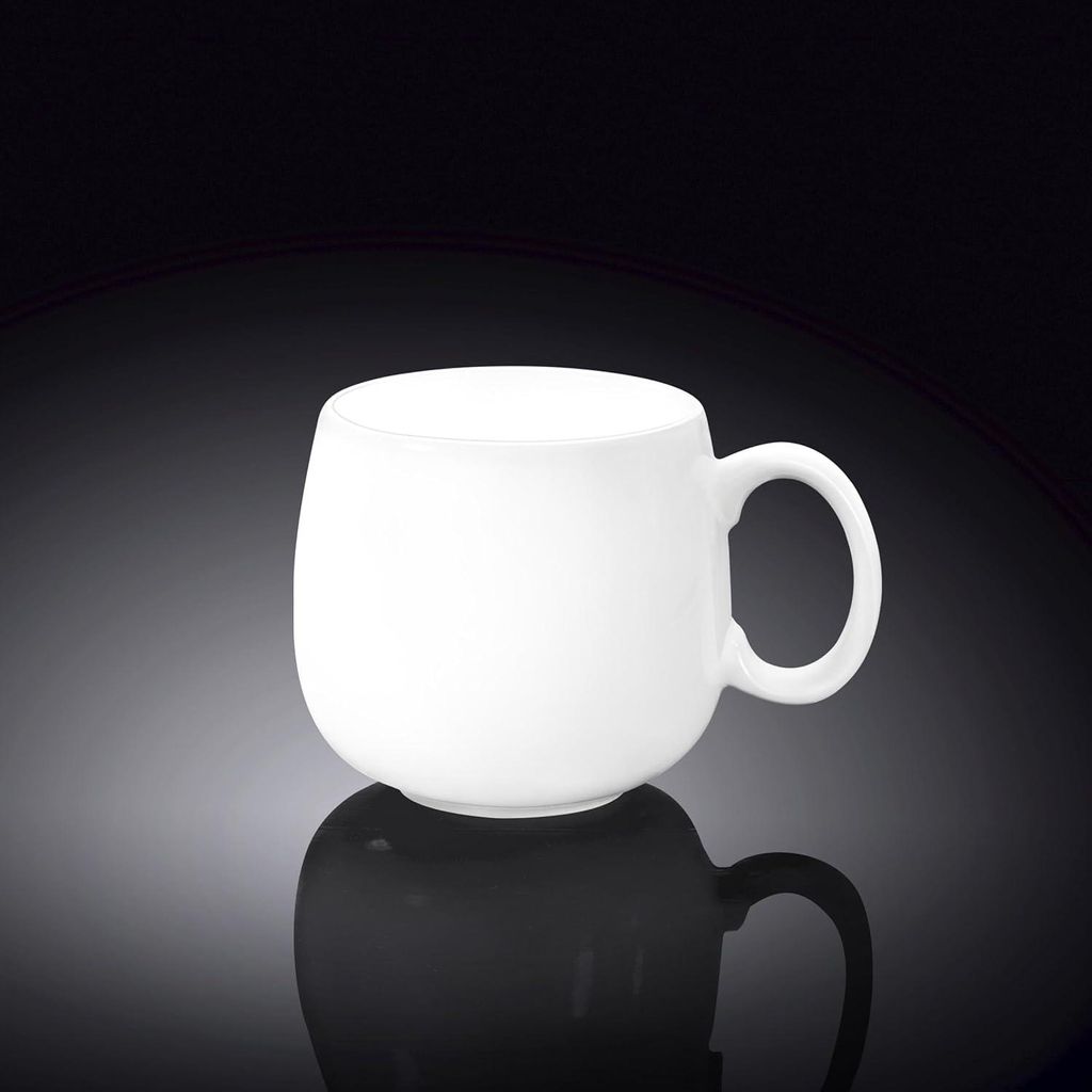 Wilmax Tasse 400 ml Weiß Porzellan für Kaffee und Tee Produktbild 