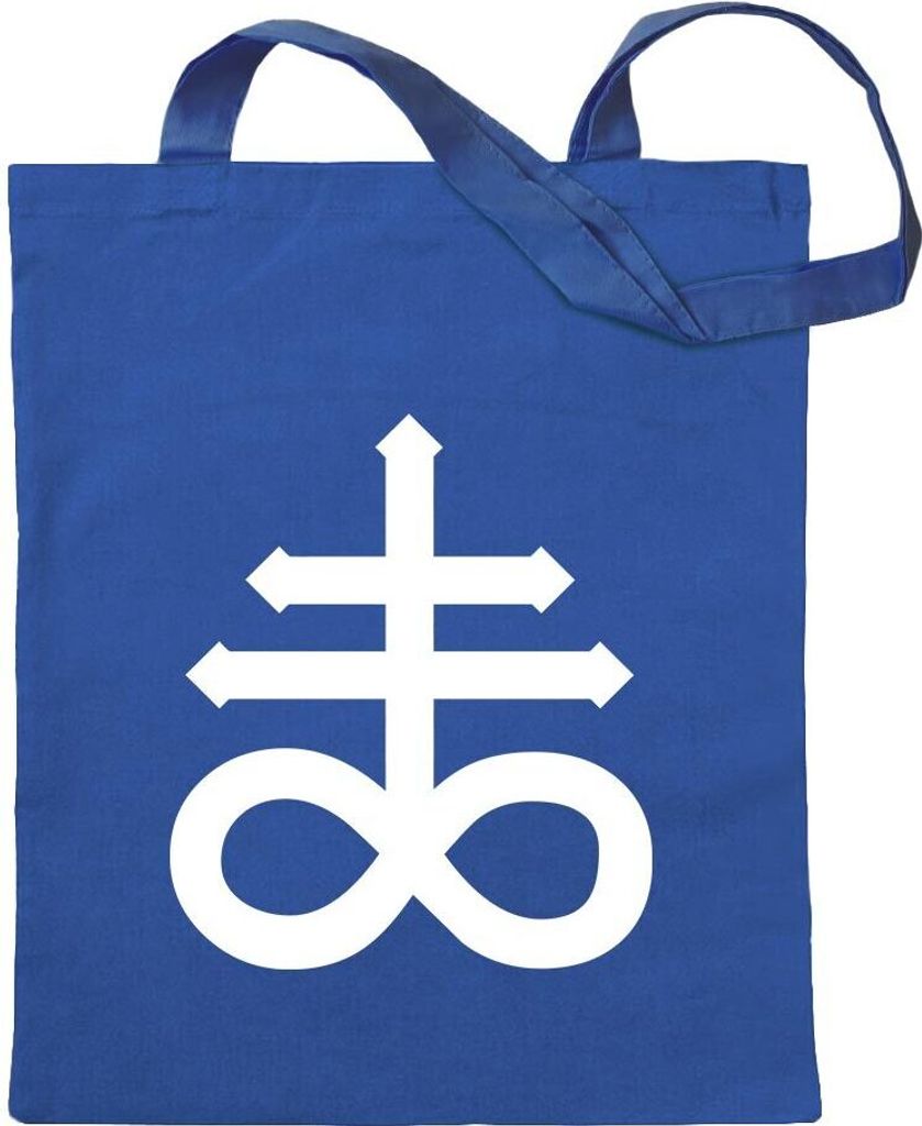 Kiwistar - Baumwolltasche - royalblau - The Leviathan Cross - Tragetasche Stoffbeutel Umhängetasche langer Henkel