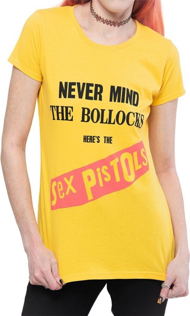 Pistols - "Never Mind The Bollocks" T-Shirt für Damen RO2857 (XL) (Gelb)