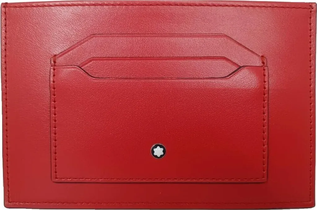Etui pour cartes de visite Montblanc 129909 luxe en cuir de veau souple