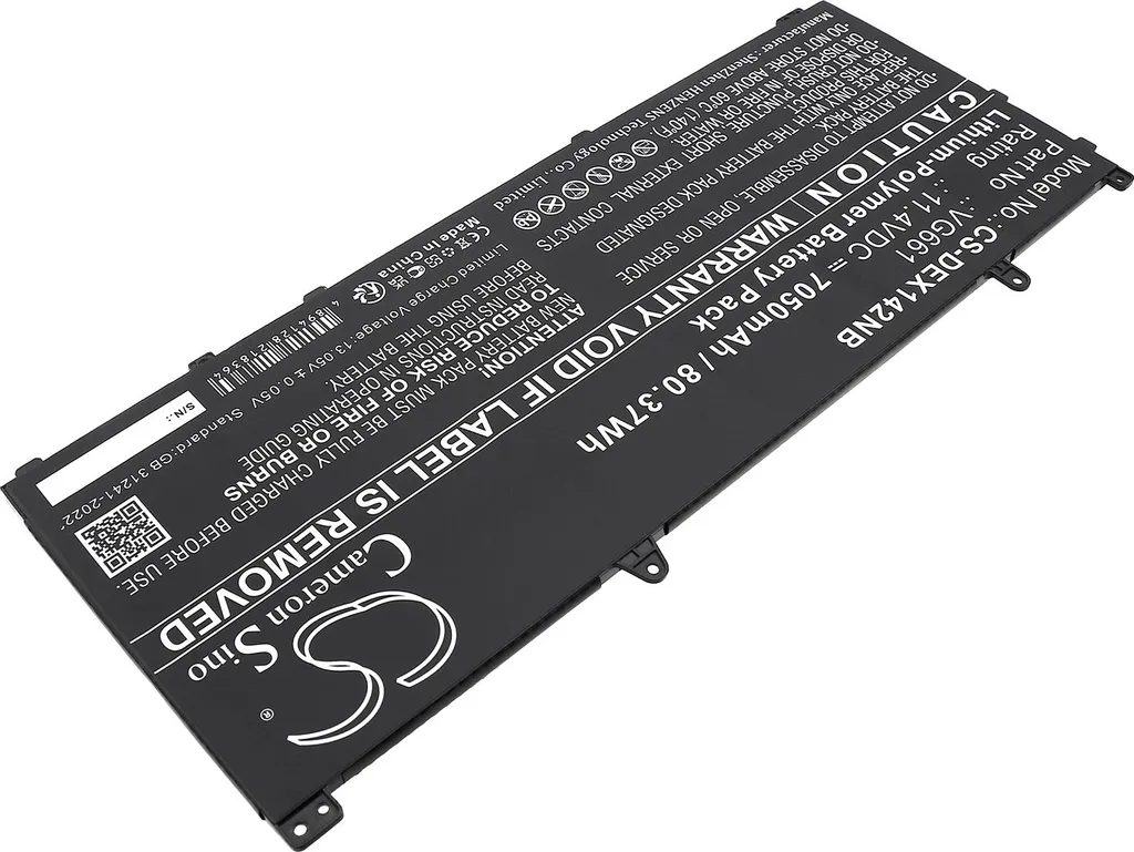 Batterie pour Dell Alienware X14 R1 R2 - Remplace V4N84 VG661 Li-ion