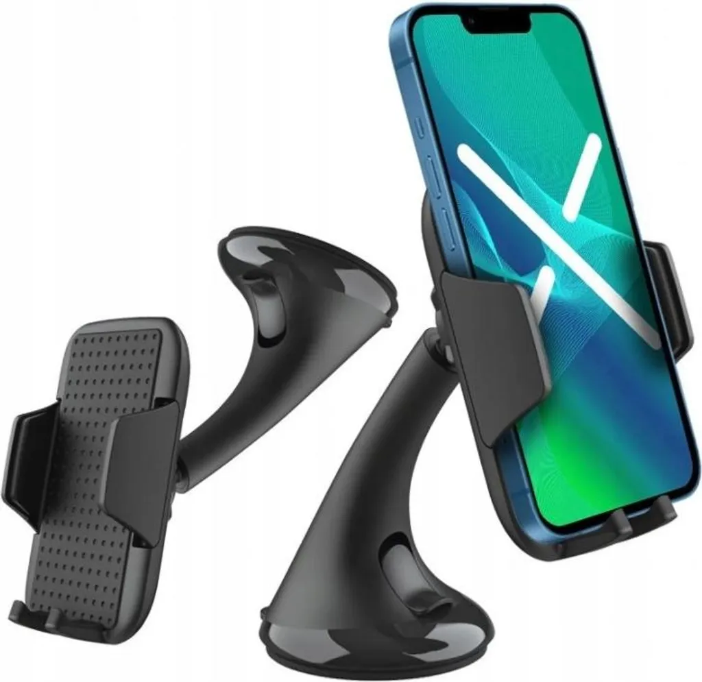 Supporto Auto Forever Parabrezza Nero - Porta Telefono Universale Robusto - 3