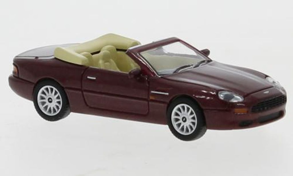 Brekina PCX870146 - 1/87 Aston Martin DB7 Volante, metallic-dunkelrot, RHD, 1994