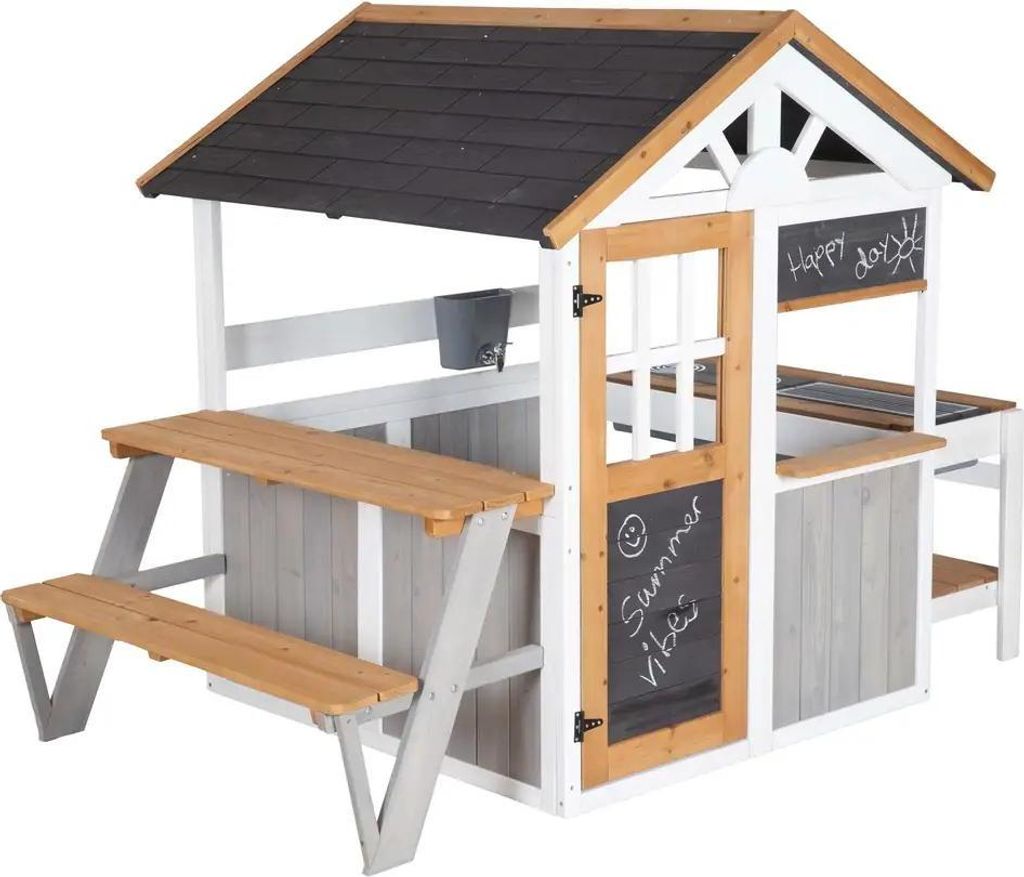 ROBA roba Spielhaus mit Tischset und BBQ-Küche Outdoor + Produktbild 