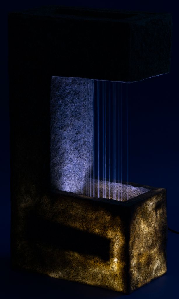 dobar Großer Design-Gartenbrunnen mit Pumpe und LEDŽs, Produktbild 8