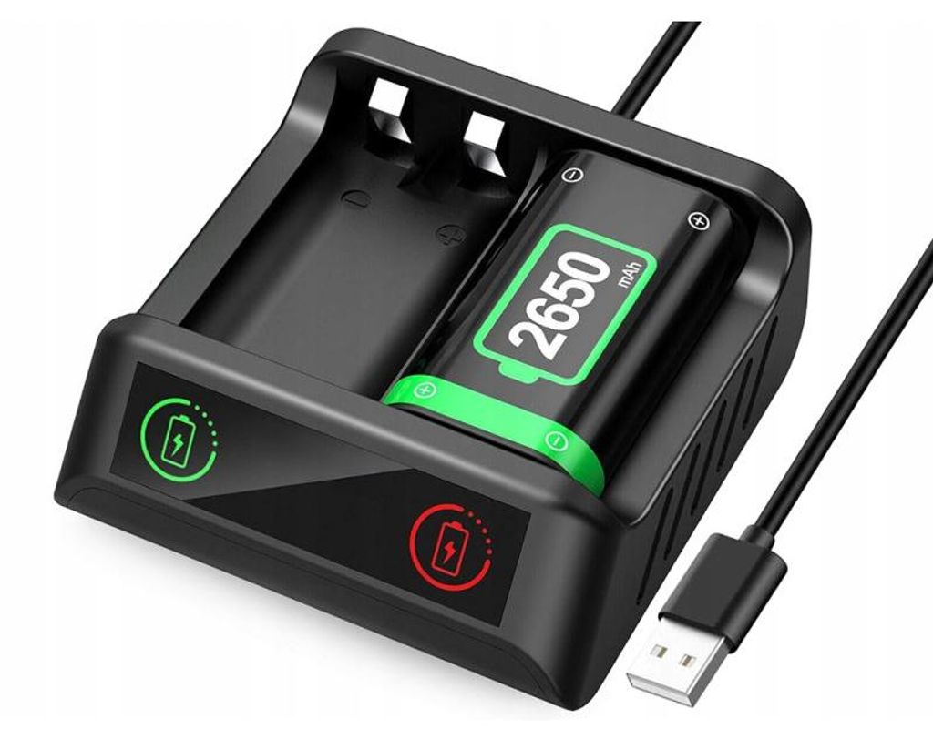 Verk 06405 Akku 2x 2650 mAh für Xbox Series X/S-Controller + Ladestation