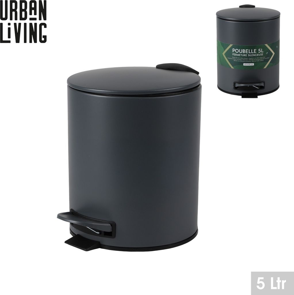 Urban Living Treteimer Toulon - anthrazit - 5L - Metall