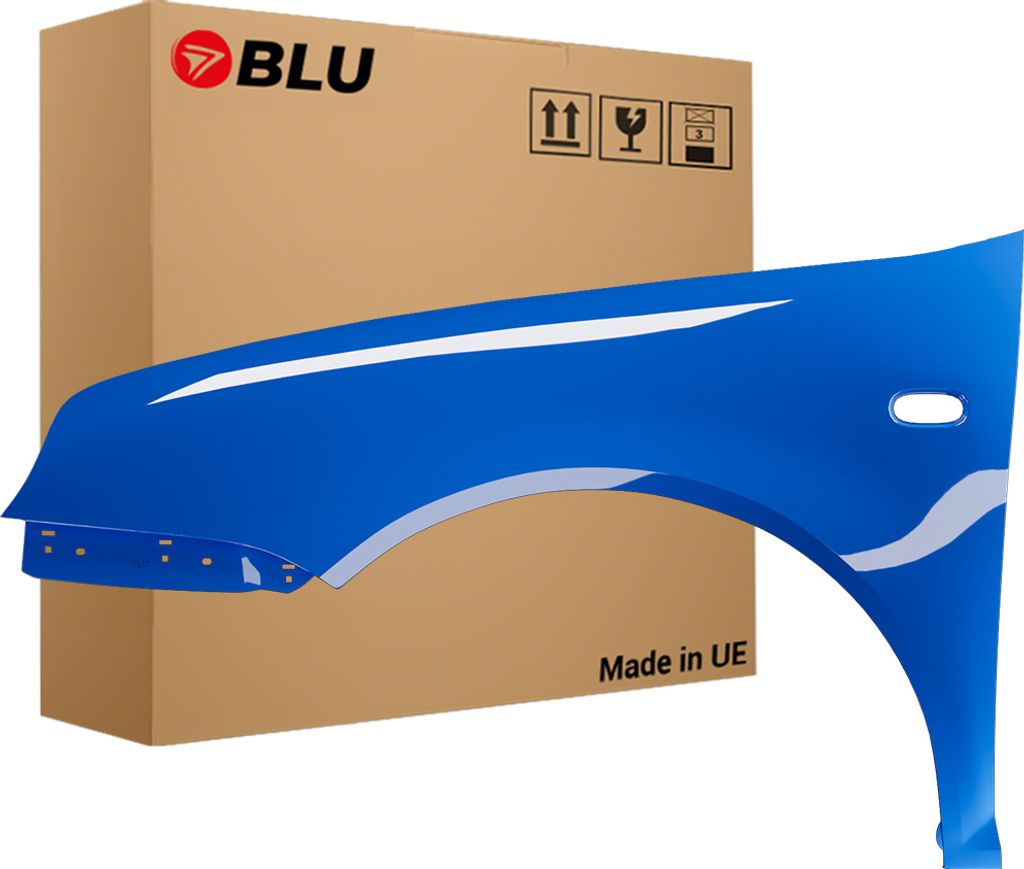 BLU Kotflügel Passend für VW Volkswagen Golf IV 4 LA5C Links Blau SurfBlau | 1997-2006 | Vorderseite Vorne | Lackiert | Einbaufertig