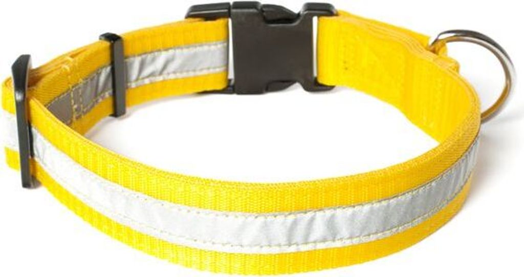 Mystique Nylon Halsband Profi reflex 30mm gelb 55-65cm