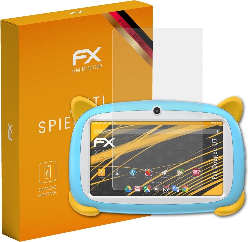 atFoliX FX-Antireflex 2x Schutzfolie kompatibel mit Doogee U7 Displayfolie