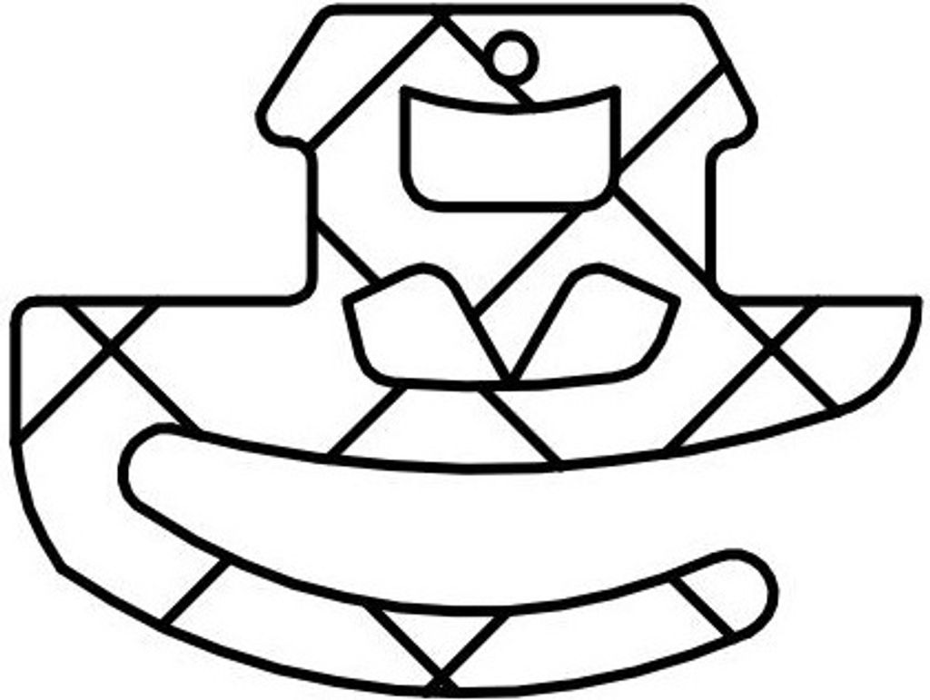 A black and white line drawing of a door seal.