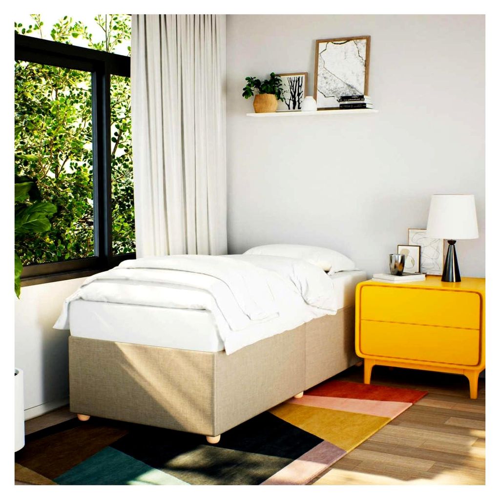 Bettgestell Creme 80x200 cm ohne Matratze