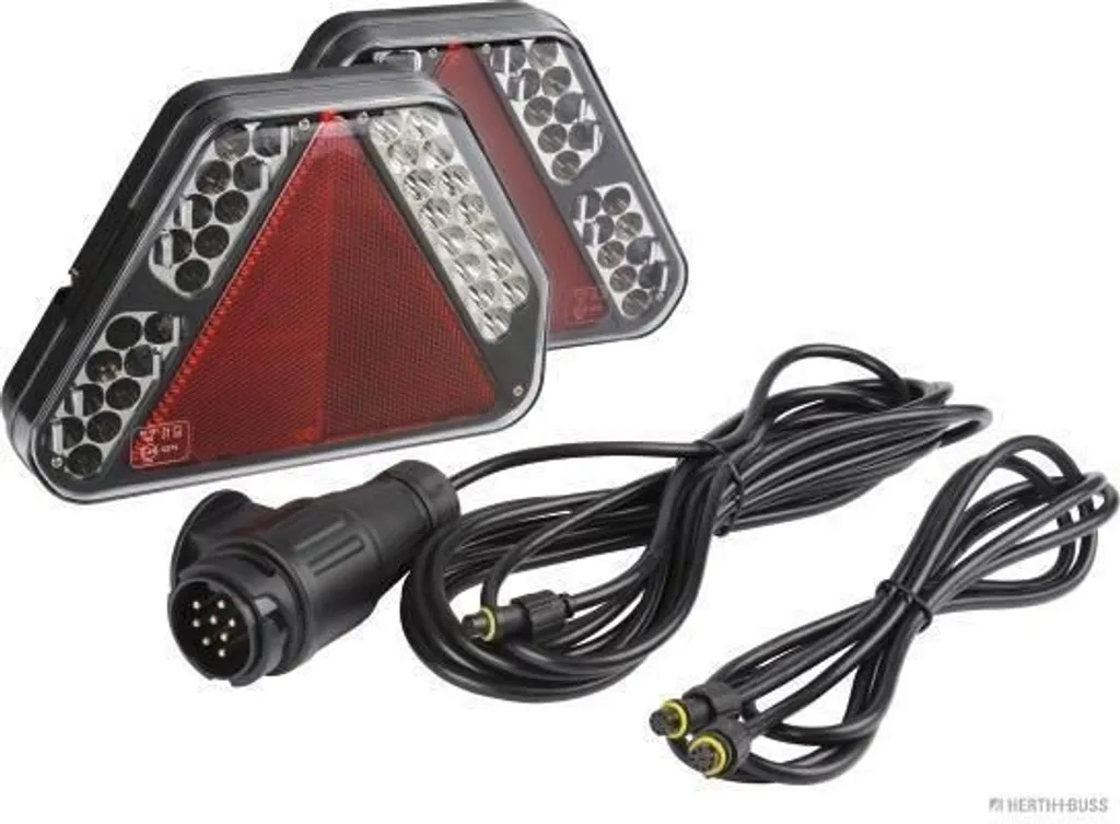Kit feux arrière complet 6 fonctions pour remorque et porte-vélos 12V
