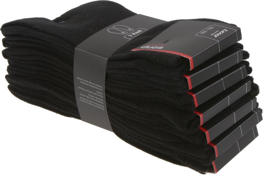 Lenz Unisex Socken Duos 7 Paar Nummeriert 1-7, Schwarz, 39 Produktbild 