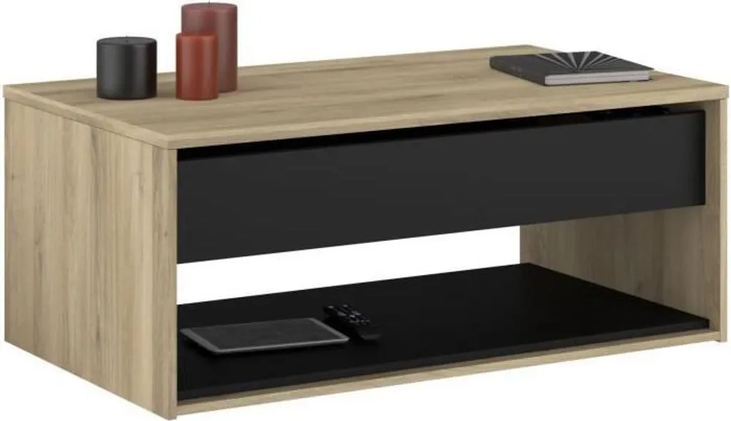 Table basse OSTARA relevable : fini le mal de dos pour manger au salon