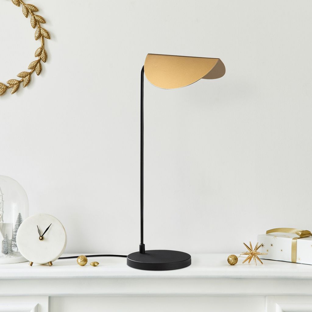 Opviq, Corner 13781 - Black, Schreibtischlampe, METALLKÖRPER, Schwarz, 57 x 18 x 18 cm