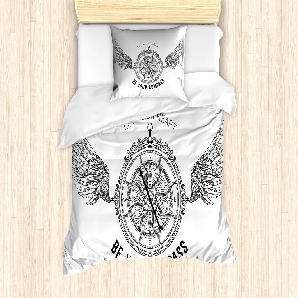 Copripiumino Vintage Tatuaggi Nautici ABAKUHAUS Antiacaro 135x200