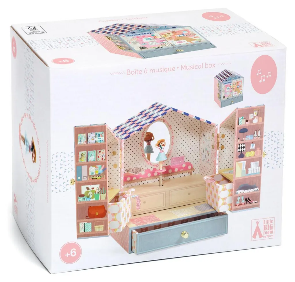Boîte à musique Djeco pour enfant : cadeau d'anniversaire idéal et déco
