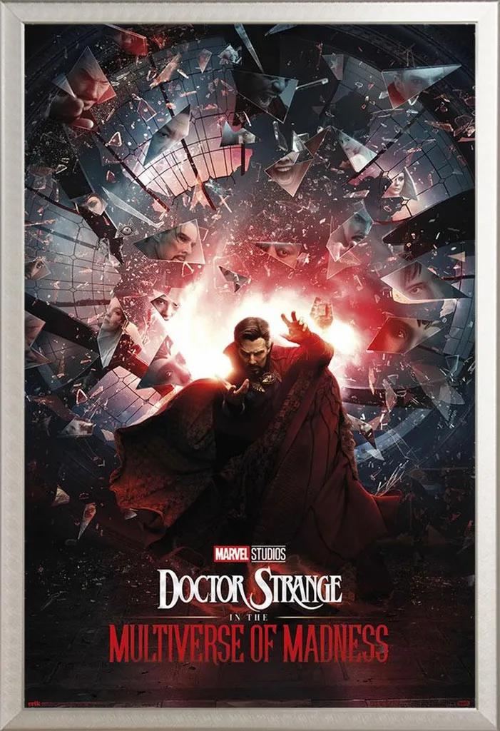 Poster Marvel Doctor Strange avec Cadre Interchangeable Shinsuke Argent