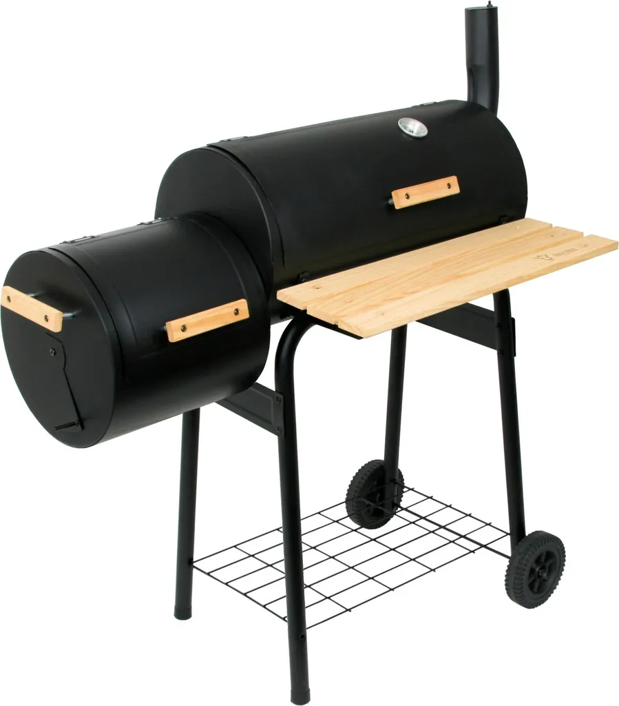 BBQ Smoker Grill en Acier avec Thermomètre Intégré et Large Surface XL