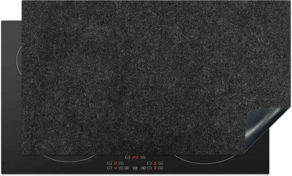 Anti-Rayures Plaque Induction 91 x 52 cm - Solution Tapis Granit Noir