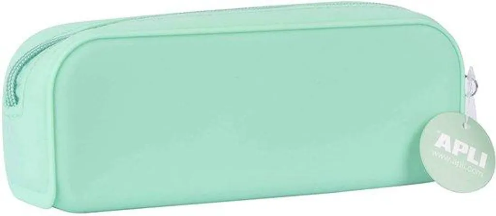Trousse de rangement en silicone vert pour accessoires et fournitures 18cm