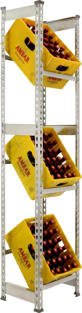 Casier de Stockage Vertical 180cm Simonrack SIMONBOTTLE 3 Robuste Argent