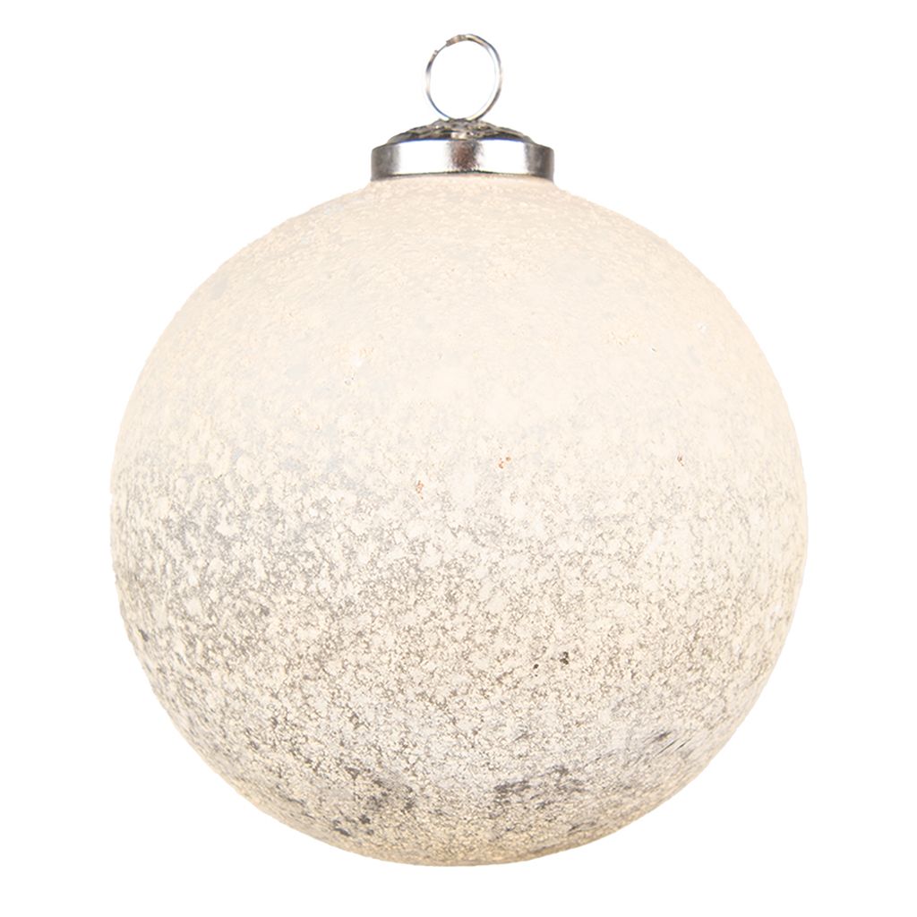 Clayre & Eef Weihnachtskugel Ø 12 cm Beige Glas