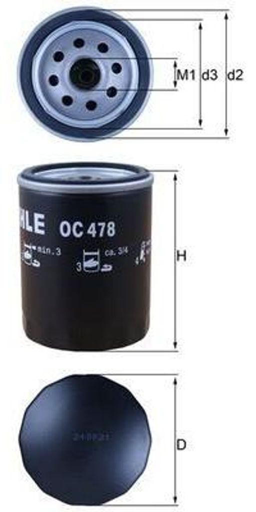 Ölfilter KNECHT OC 478
