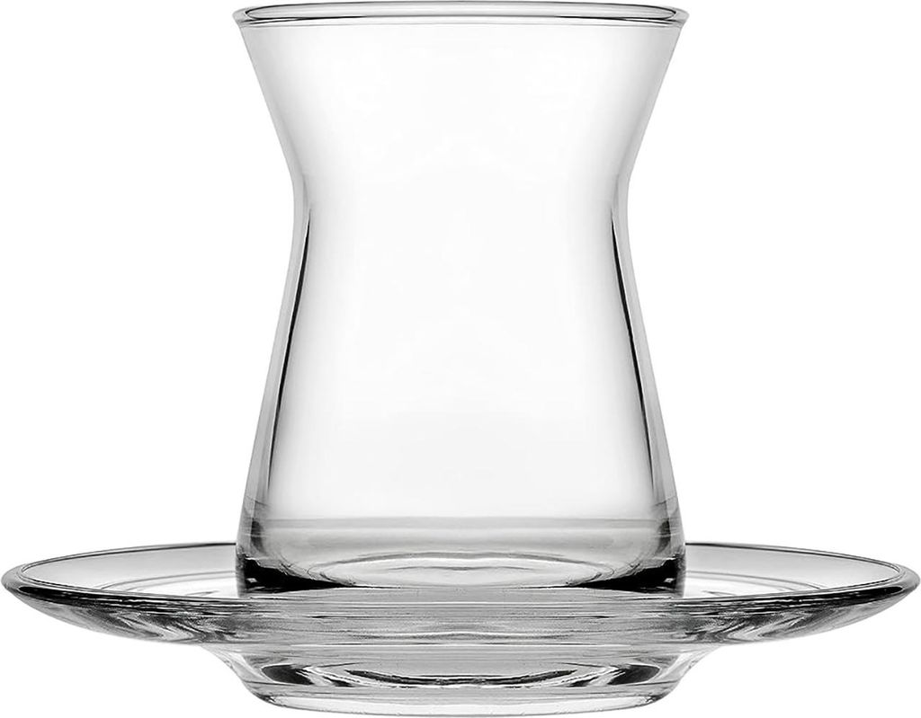 Pasabahce Irem 96354 Teeglas Set 12 Teilig mit Untertassen