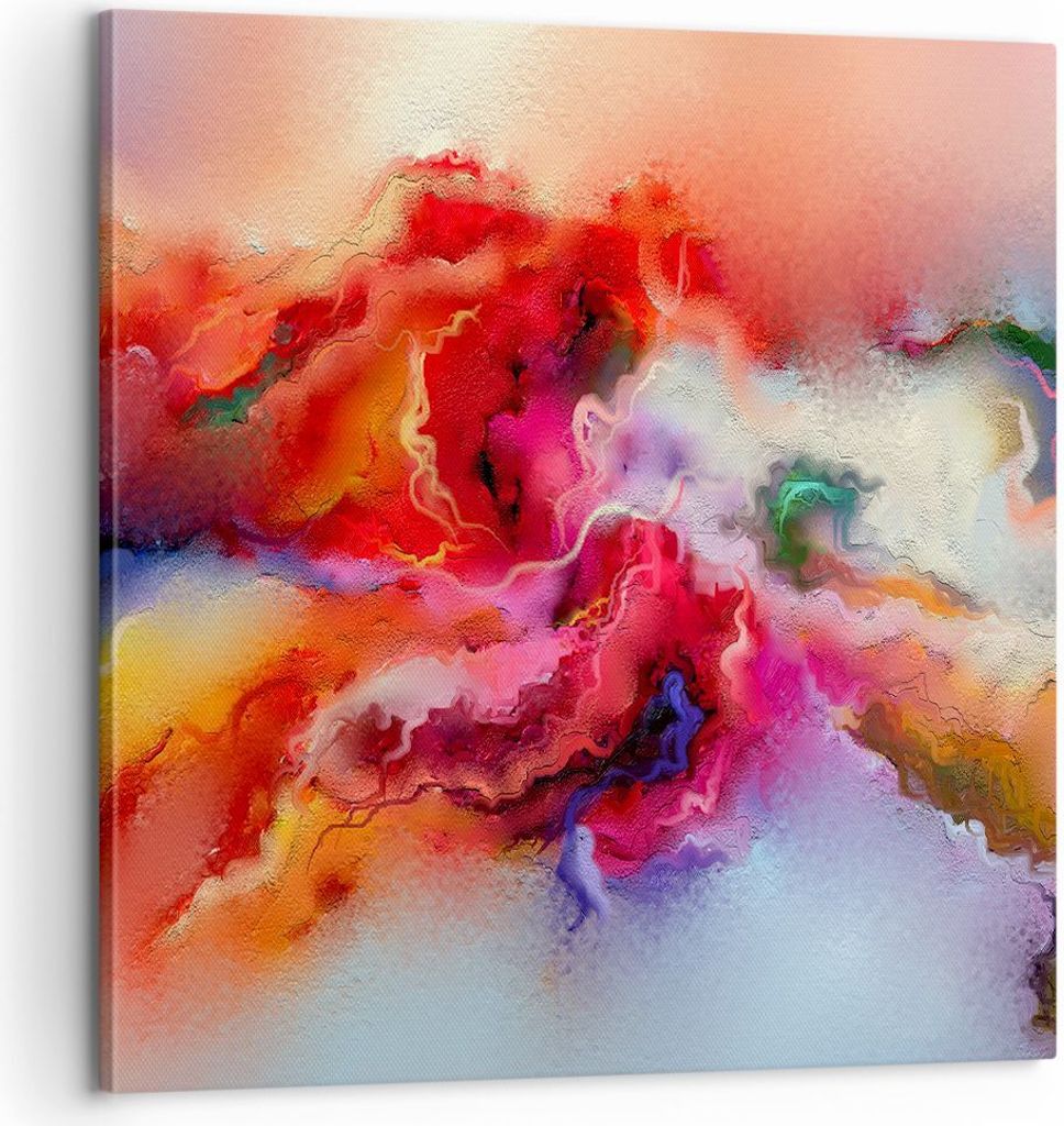 Bild auf Leinwand - Leinwandbild - Abstraktion modern - 60x60cm - Wand Bild - Wanddeko - Wandbilder - Leinwanddruck - Bilder - Kunstdruck - Wanddek...