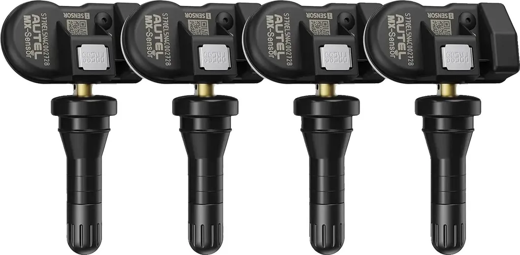 Capteur de Pression Pneu TPMS Double Fréquence, Valves en Caoutchouc x4