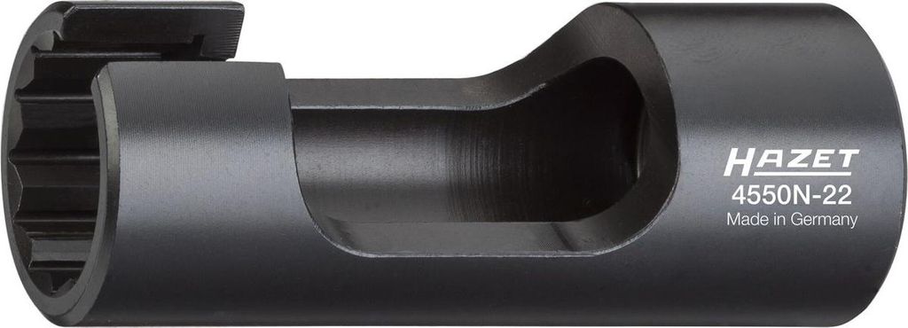 Hazet Einspritzleitungsschlüssel 1/2 (12,5 mm) Vierkant hohl, Außen Doppelsechskant Profil, SW 22 mm