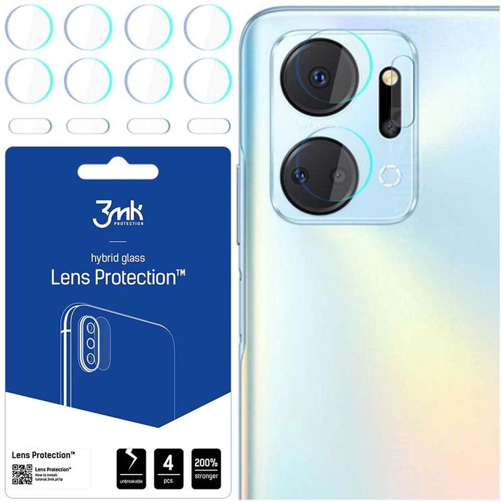 3mk Hybridglas Lens Protection fr Honor X7A Kamera Objektiv Kameralinse 0,16mm 6H (4 Stck)