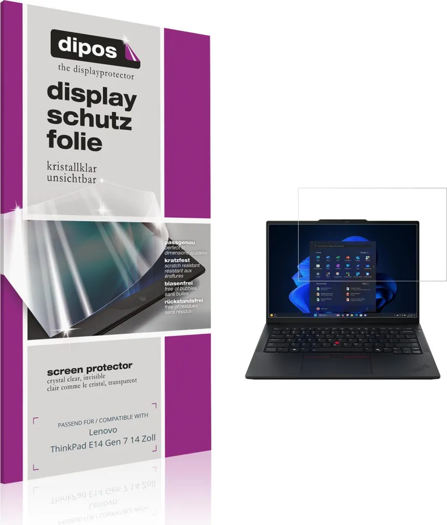 Protezione Schermo 2x dipos Claro per Lenovo Thinkpad E14 Gen7