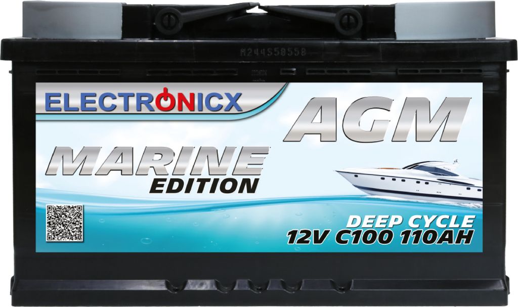 Batteria Electronicx AGM 110AH Marine Edition - Batteria ad Immagine del prodotto 