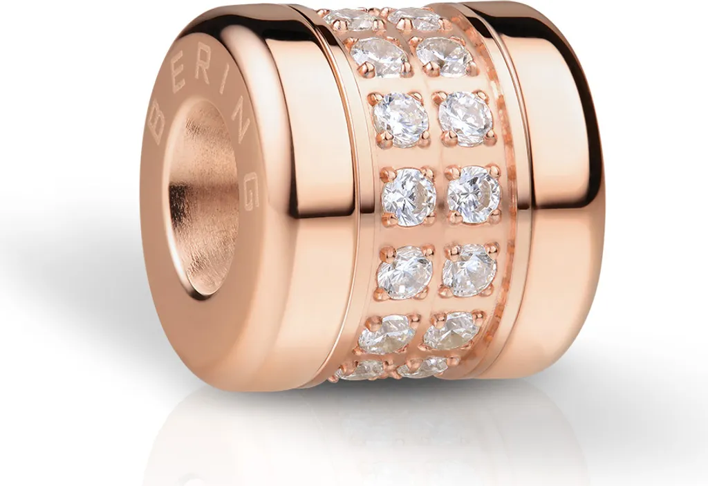Charm Bering Lykke-3 Idée Cadeau Femme en Acier Inox Argenté Chic Lykke