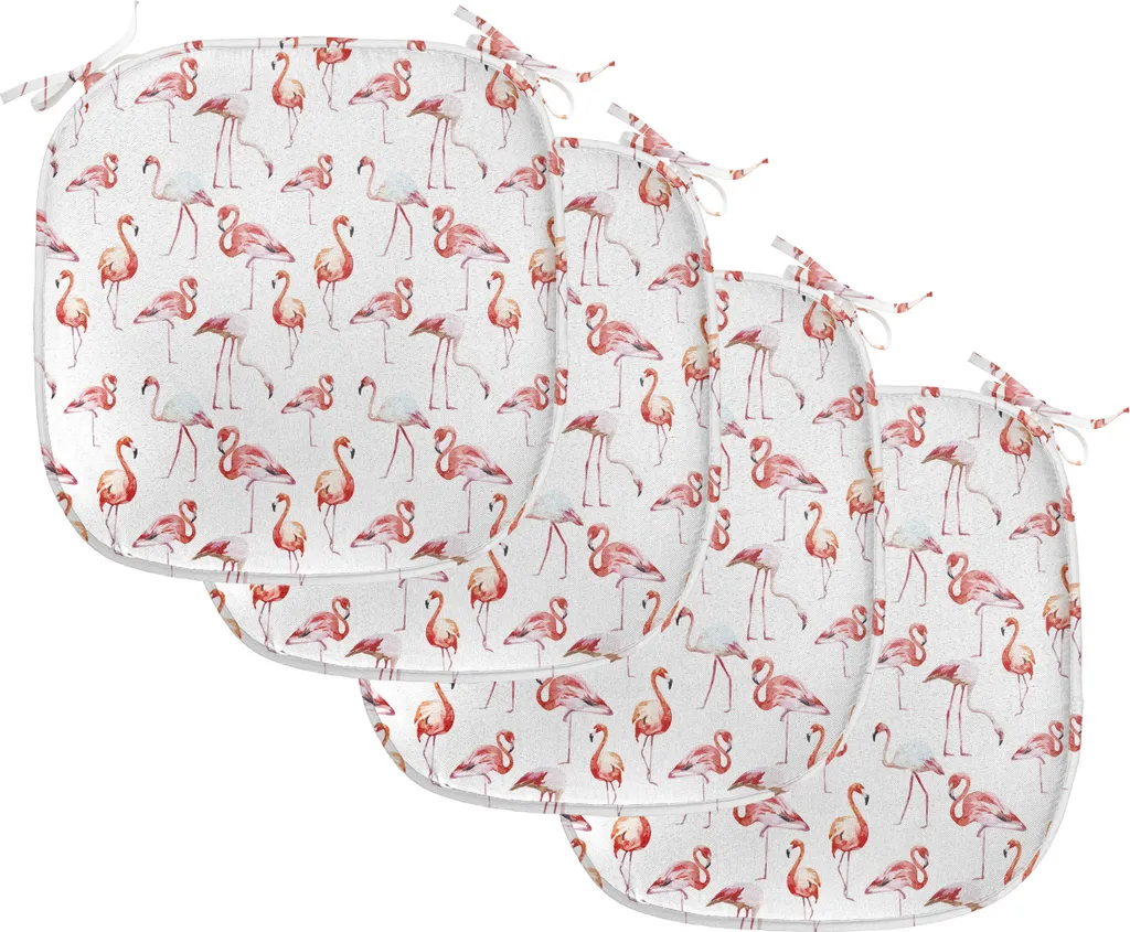 Coussins Decoratifs Impermeables Flamingo 40x40 cm avec Sangles Lot 4