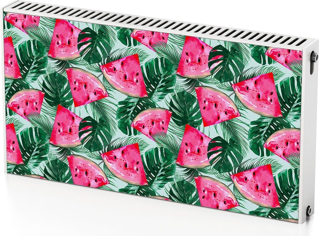 Wassermelone – Magnetische Heizkörperabdeckung – 110x60 cm – Magnet Heizkörperabdeckung – 3D Würfel – Heizkörperverkleidung – Magne...