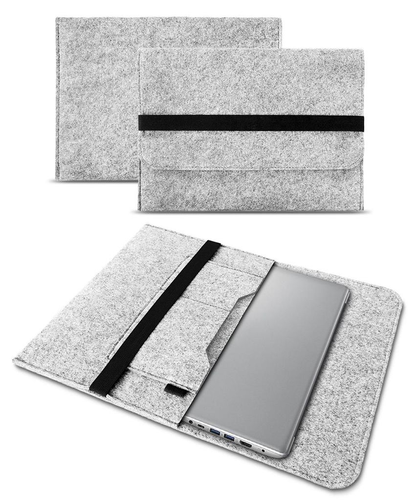 Schutzhülle für Microsoft Surface Laptop 7 13,8 Zoll Filz Tasche Sleeve HülleFarben:Hell Grau