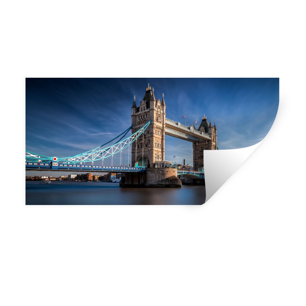 MuchoWow Wandtattoo Wandsticker Wandaufkleber Tower Bridge - Themse - London 80x40 cm Selbstklebend und Repositionierbar - Aufkleber
