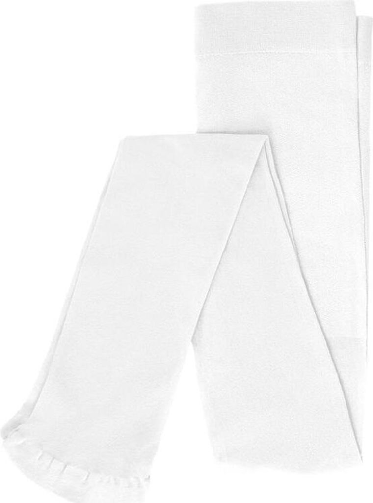 KMISSO Mädchen Strumpfhose Unifarben mit Muster Weiß 104/110