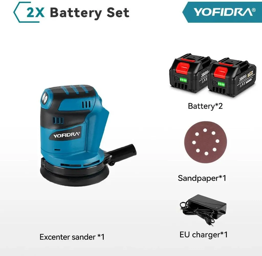 Ponceuse excentrique pour rénovation meubles et carrosserie 18V 125mm