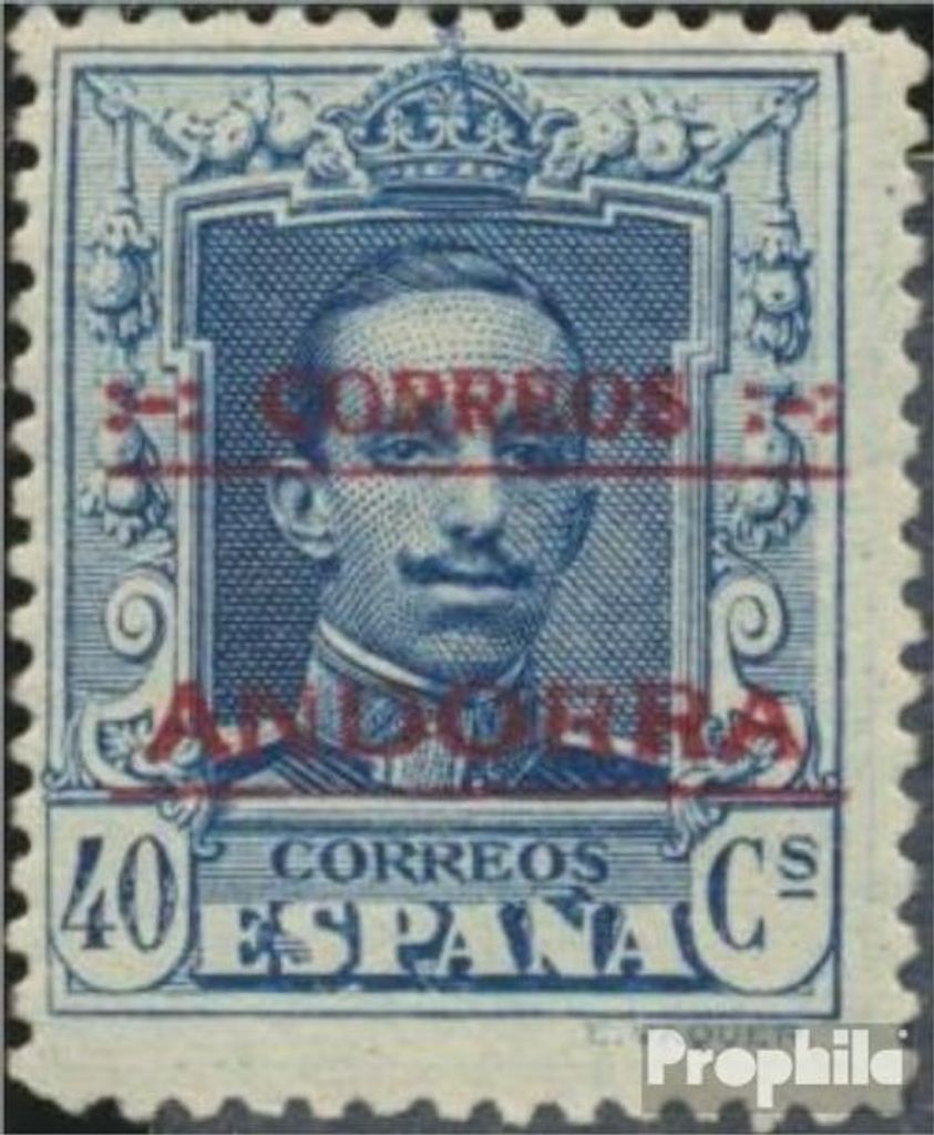 Briefmarken Andorra - Spanische Post 1928 Mi 8C mit Falz Alfons