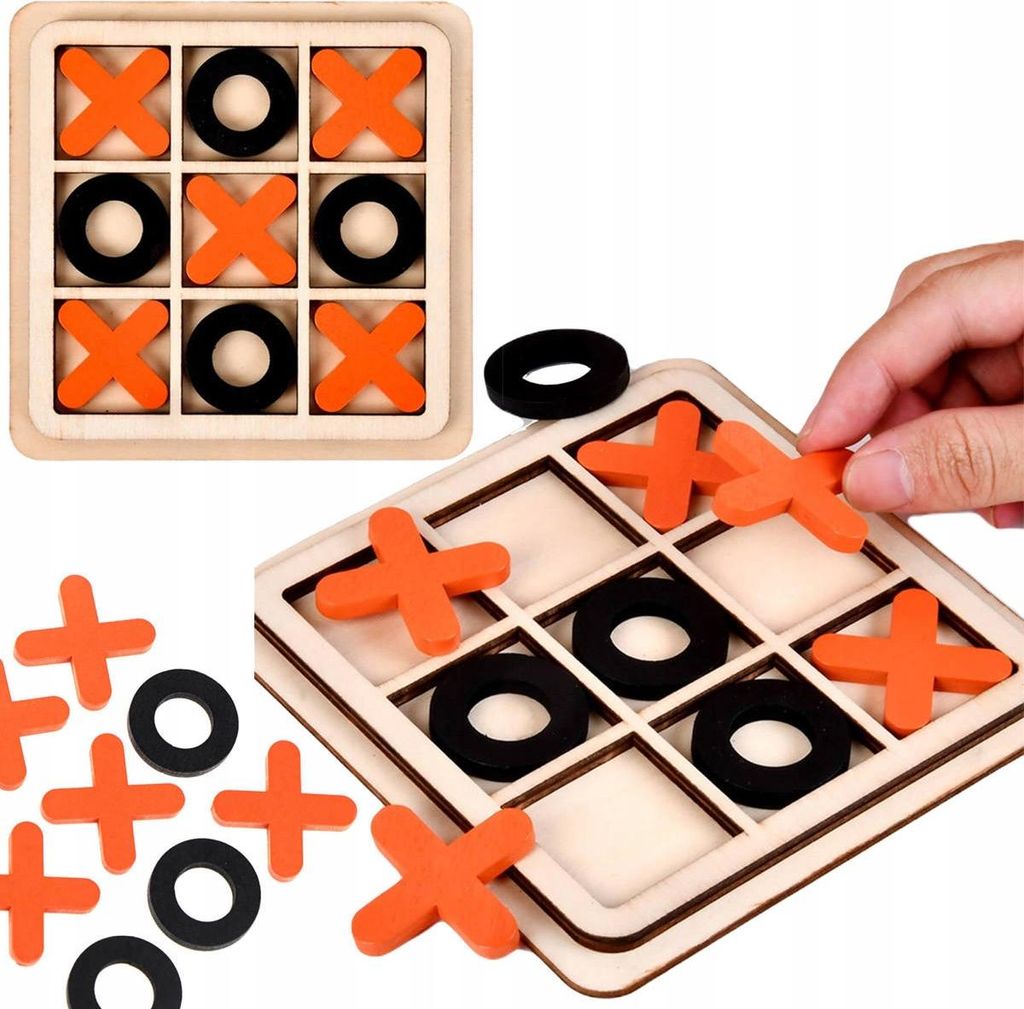 Gioco del Tic Tac Toe - Gioco da tavolo educativo e logico Immagine del prodotto 