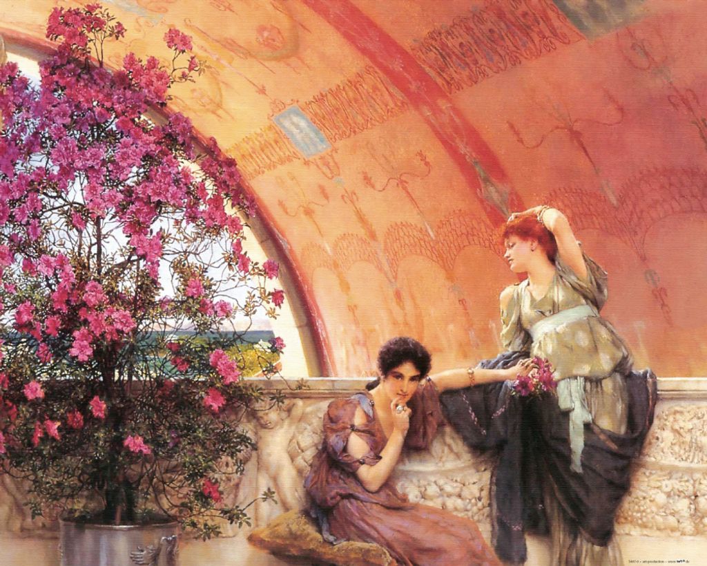 Sir Lawrence Alma-Tadema Kunstdruck Bild - Unbewusste Rivalinnen, 1893 (40 x 50 cm)
