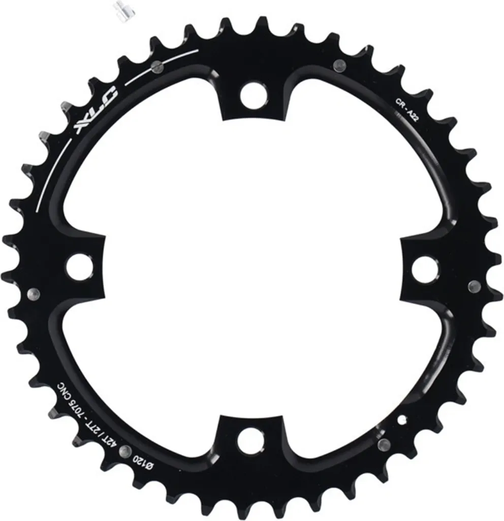 Plateau de vélo de route XLC CR-A22 compatible Sram 2x10V 42T noir
