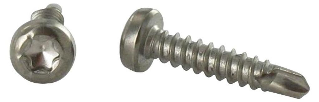 Selbstbohrende Schrauben Zylindrischer Flachkopf T15 3,9 x 19 Edelstahl A4