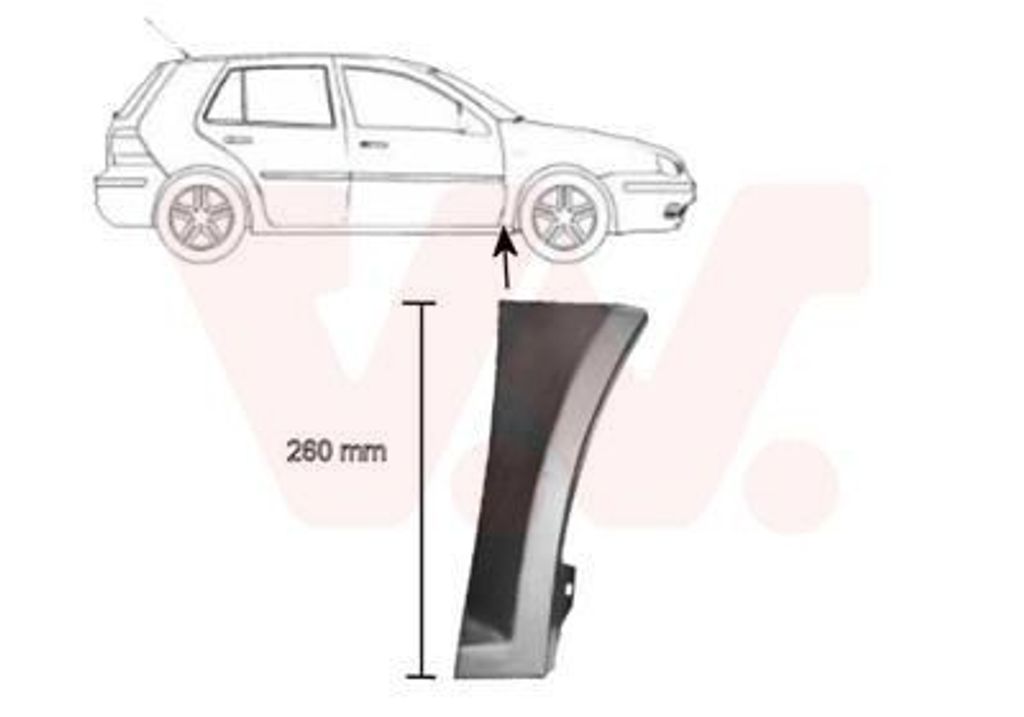 VAN WEZEL Aile avant droite (5888156) pour VW Golf IV Bora Image du produit 